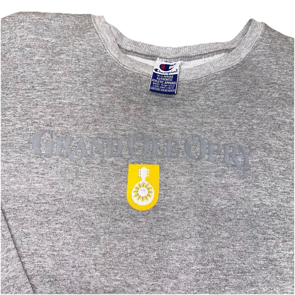Vintage Champion‎ Grand Ole Opry Gray Crewneck Sweatshirt Cotton Blend Men's XL - Picture 3 of 9